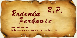 Radenka Perković vizit kartica